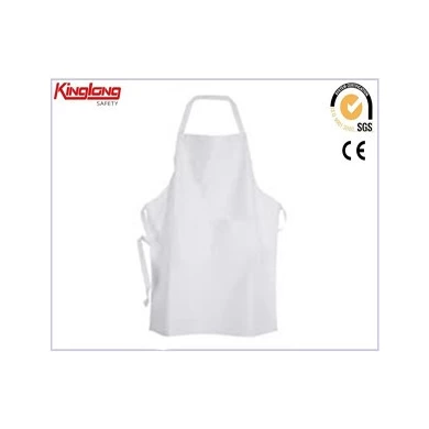 Promotional Customized Cooking Aprons ,100%Cotton  White Chef Aprons With Pockets