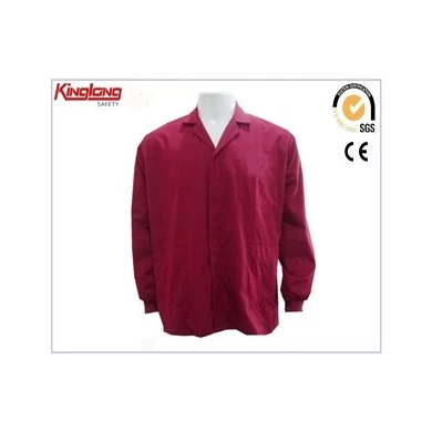 Snadno čistitelná pánská bunda červené barvy, na prodej pracovní bunda normálního stylu