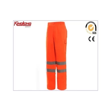 Pantaloni riflettenti Cina fornitore, arancione elevata sicurezza Pantaloni visibilità