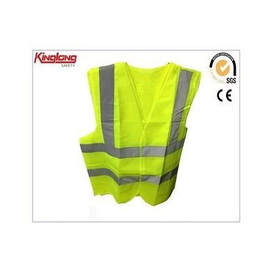 Reflective tape high quality workwear vest price,Polyester hi vis mens work waistcoat
