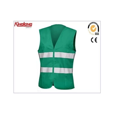 Reflecterend vest heren werkkleding groene kleur taille vacht, zomer slijtage hete verkoop buiten werken vest