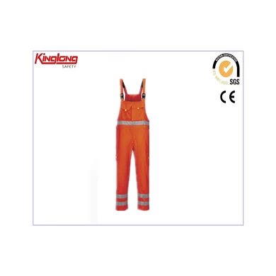 SGS certified high quality red workwear bibpants