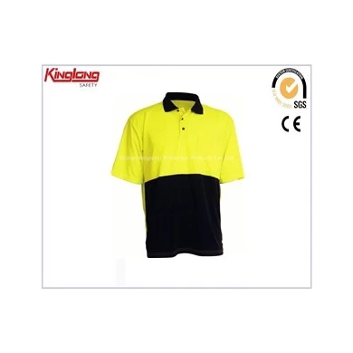 Camisa pólo elegante e fresca de verão, camisa amarela fluorescente ou laranja de alta qualidade