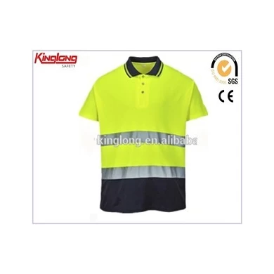 Preço de camisa polo masculina estilo quente de verão, camiseta de roupas de trabalho ao ar livre de alta visibilidade