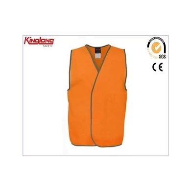 Ropa de trabajo al aire libre de verano, chaleco de alta visibilidad, chaleco de trabajo naranja para hombres de alta calidad, proveedor de China