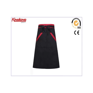 Twill Fabric Chef Apron with Contrast Colour Piping