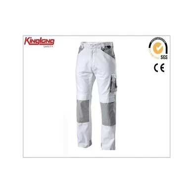 White color mens working trousers for sale,China supplier high quality workwear pants