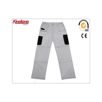 Calças brancas calças pesadas de alta qualidade, calças de trabalho masculinas china fabricante