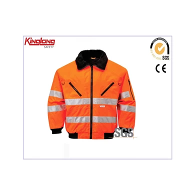 Whloesale Winter Parkar Jacket  Reflective Bomber Jacket for Safety Work