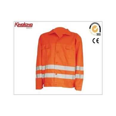 Venta al por mayor de ropa de trabajo de alta calidad para hombre, proveedor de China, chaqueta de trabajo de tela de algodón