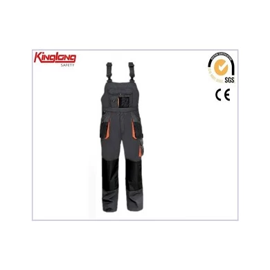 Wholesale windproof canvas fabric bibpants overall design with knee pad