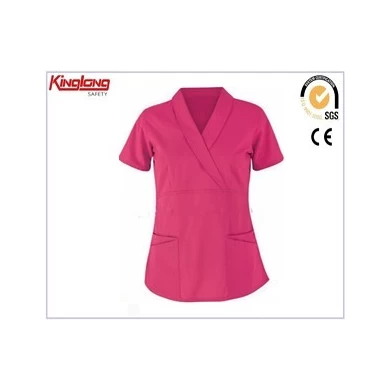 Roupas hospitalares femininas de enfermagem, uniformes médicos de algodão fabricante da china