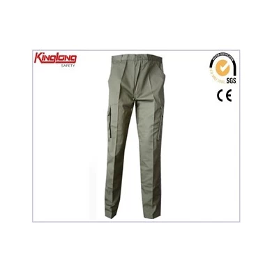 Εργασίας ανδρικά παντελόνια στυλ Κίνα κατασκευαστή, 6 τσέπες γκρι χρώμα παντελόνι ζεστό σχεδιασμό παντελόνια
