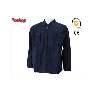 Chaqueta de trabajo de algodón de estilo clásico para hombre, chaqueta de seguridad de trabajo con puños normales de tela a prueba de viento
