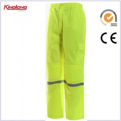 Žlutý pracovní oblek, 100% polyester fluorescenční žlutý pracovní oblek, Chile Market 100% polyesterový fluorescenční žlutý pracovní oblek