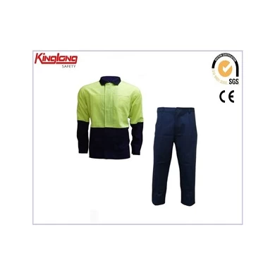 Jaqueta e calça amarela reflexiva de alta visibilidade de custo barato, jaqueta de segurança reflexiva de alta visibilidade
