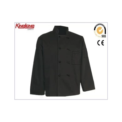 chinaworkwearsupplier- طاه القطن طبخ موحدة بالجملة ، مزدوج الصدر معطف الشيف مباشرة المصنع