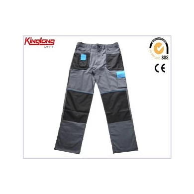 durable work trousers,high quality gray+blue durable work trousers,100%cotton mens high quality gray+blue durable work trousers