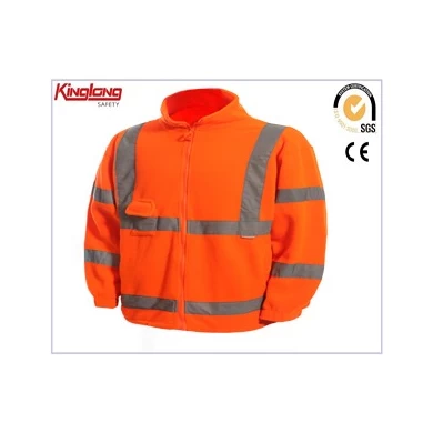 Ropa de trabajo de seguridad para hombres, chaquetas de trabajo, chaquetas de lana con cinta reflectante