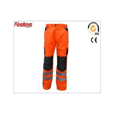 pantaloni in tessuto spesso pantaloni ad alta visibilità, pantaloni da lavoro impermeabili da uomo ad alta visibilità