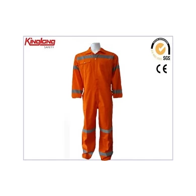 work clothes security men apparel polycotton workwear coveralls with reflective tape