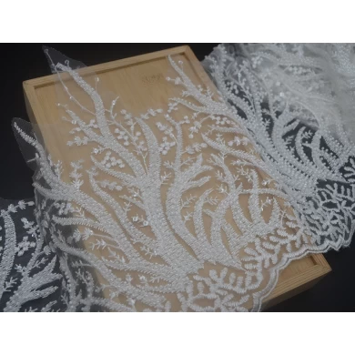 Beaded Metallic Embroidery Lace Trimming