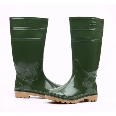 103-2 stivali da pioggia in pvc verde lucido