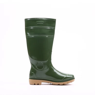 103-2 shiny green pvc rain boots