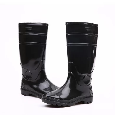 103 Black waterproof glitter pvc rain boots