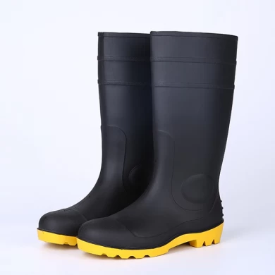 106-5 waterproof steel toe pvc work boots men