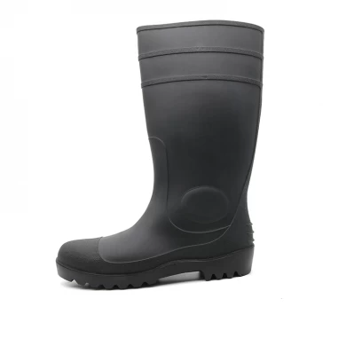 106 CE经过验证的防水钢脚趾防穿刺PVC安全雨水靴