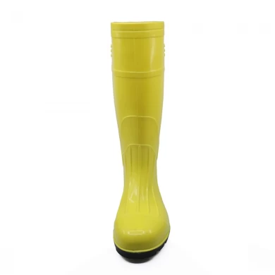 107-1 yellow oil acid resistant glitter pvc safety rain boots