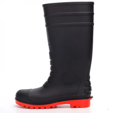 108-9黑色耐油钢脚趾安全雨靴pvc
