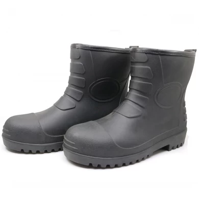 108L black waterproof oil resistant steel toe ankle pvc safety boots