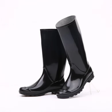 202-1 siyah pvc kadın yağmur botları