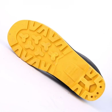 801GB防滑脚趾穿刺防撞绿色PVC安全雨靴施工