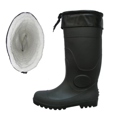 BBS-CF algodão quente forro inverno botas de chuva de PVC