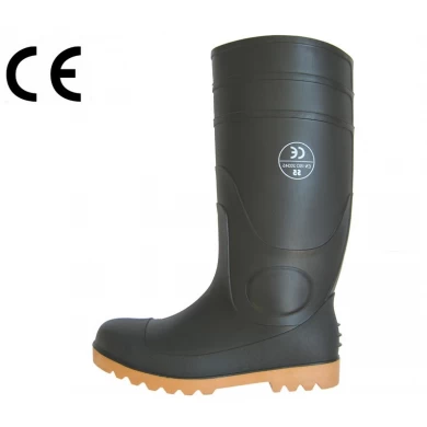 BNS black steel toe rain boots for workers