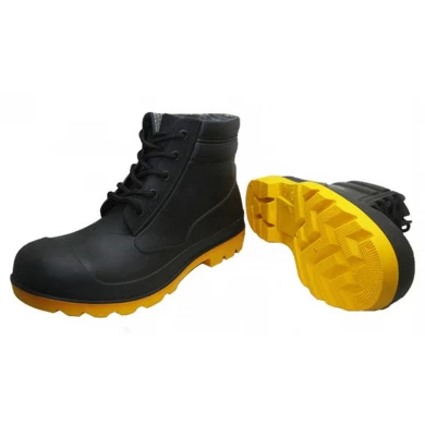 BYA CE botas de seguridad de cordones de pvc de tobillo estándar
