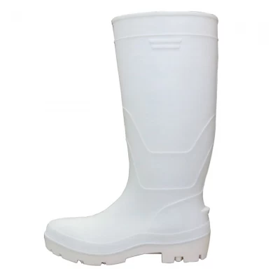 F35WW白色食品工业防水钢脚趾pvc安全雨靴男女通用