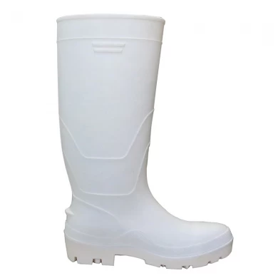 F35WW白色食品工业防水钢脚趾pvc安全雨靴男女通用