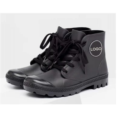 HFB-005 Black Men Style Mode Knöchel Regen Schuhe Stiefel