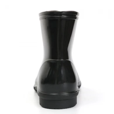 JW105 Slip resistant black non safety pvc work rain boot