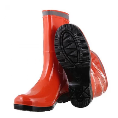 SQ-615 stivali da pioggia in PVC economici non sicuri da donna arancione funzionano