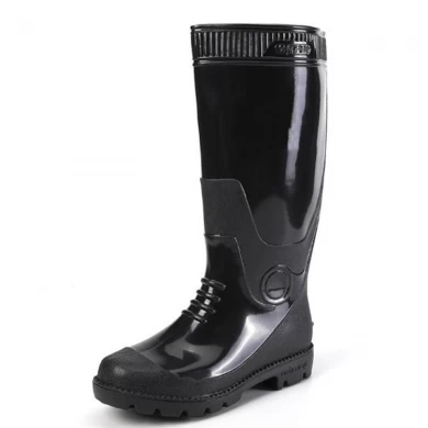 SQ-809B knee-high water proof men pvc glitter rain boots for work