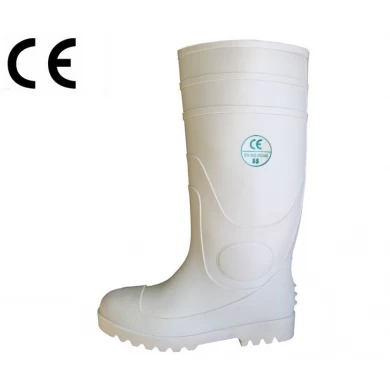 WWS weiße Lebensmittelindustrie PVC Sicherheits-Regen Stiefel