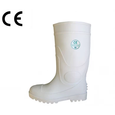 WWS white food industry slip resistant pvc rain boots