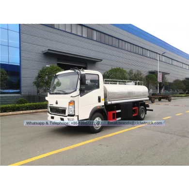 Thép không gỉ 1000L-5000L để vận chuyển sữa vận chuyển bể chứa sữa trên xe tải