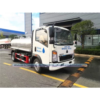 Thép không gỉ 1000L-5000L để vận chuyển sữa vận chuyển bể chứa sữa trên xe tải