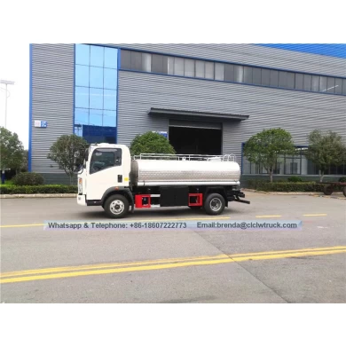 Thép không gỉ 1000L-5000L để vận chuyển sữa vận chuyển bể chứa sữa trên xe tải